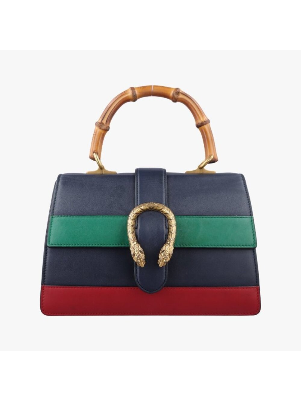 Gucci Dionysus Navy Green Red Leather Shoulder Bag